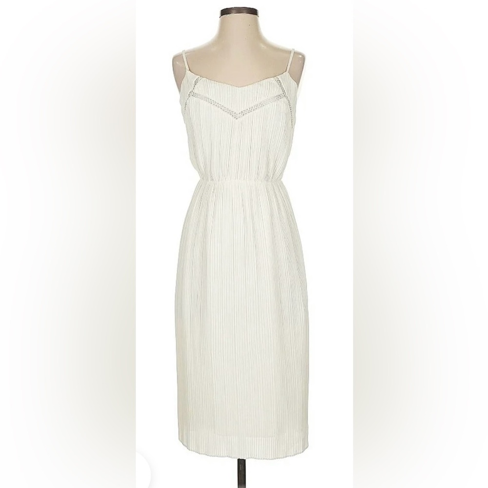 EXPRESS IVORY CREAM PLEATED CAMI
MIDI DRESS| L | NWT